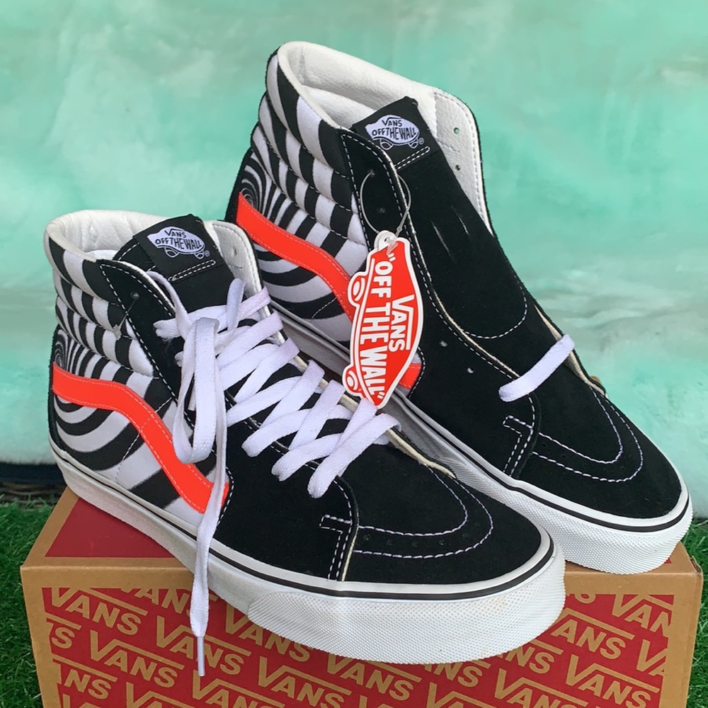 VANS SK8-HI Swirl Black/Flery Coral men’s - Picture 4 of 16